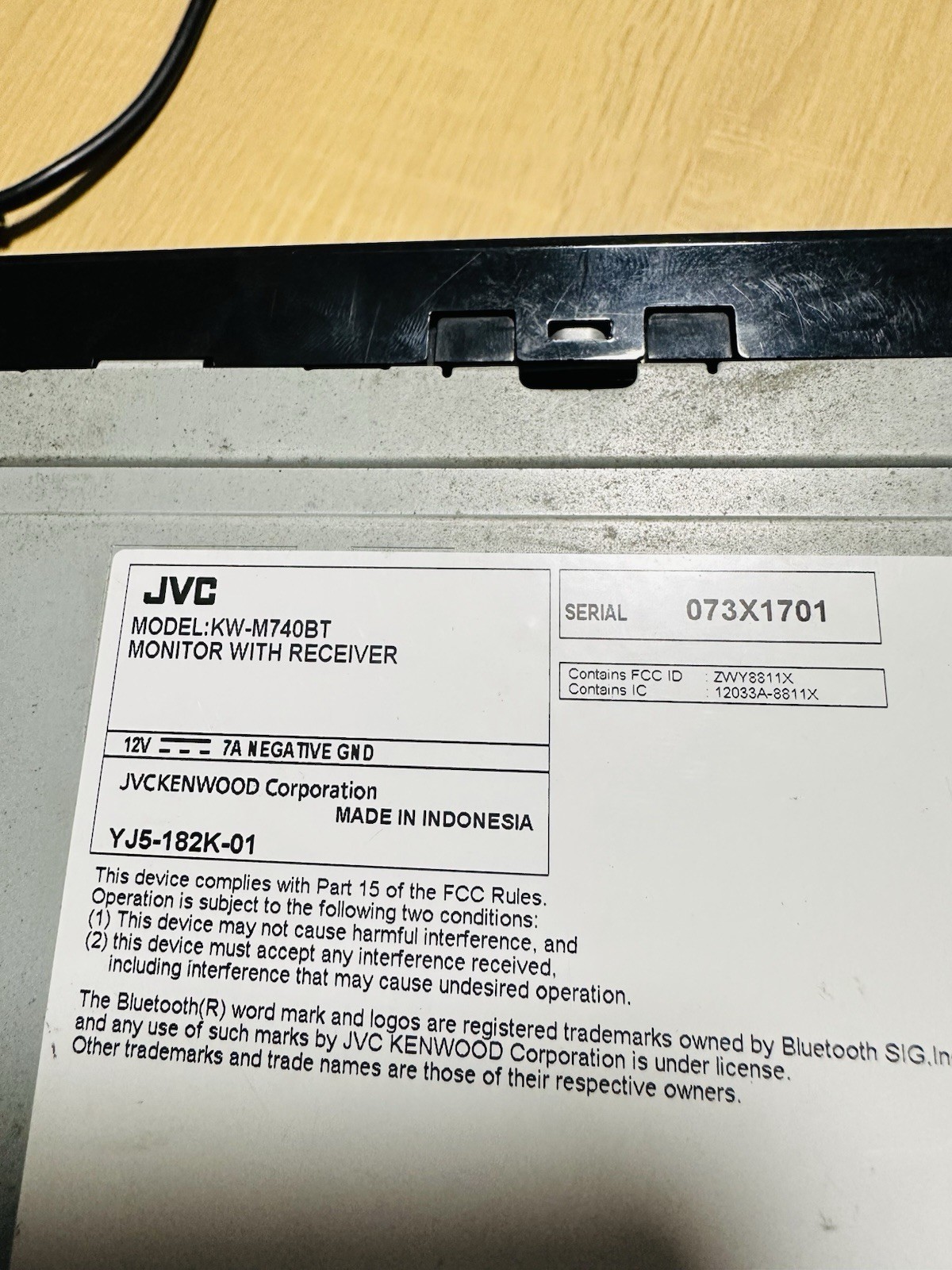 JVC KWM740BT 2-DIN AV Receiver (No CD) used-good condition