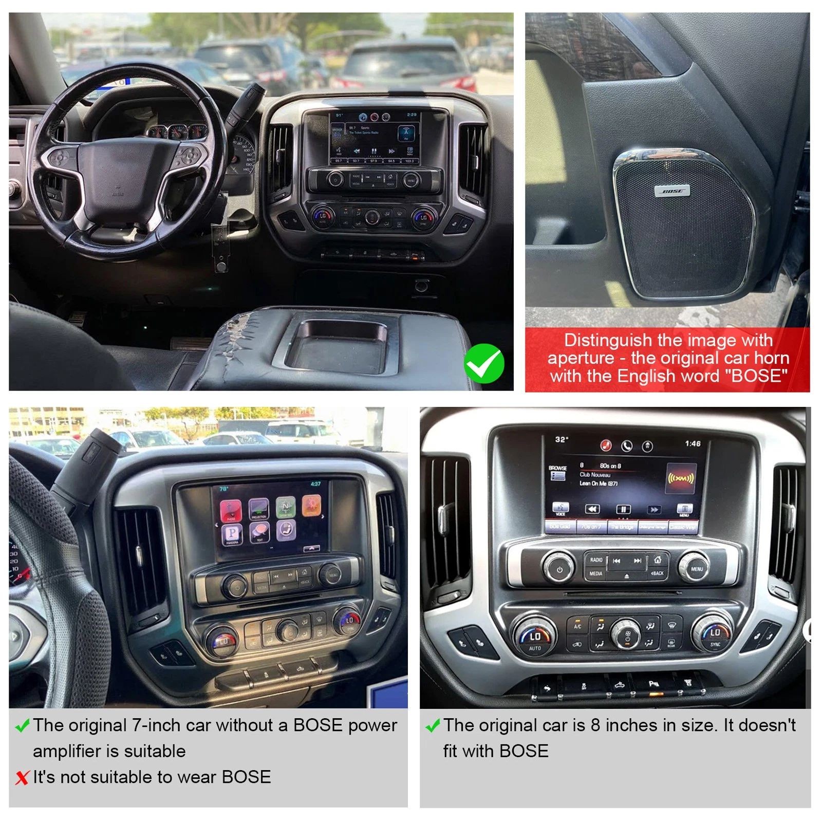 64G Screen Android 13 Car Radio GPS For Chevrolet Silverado GMC Sierra 2014-2018