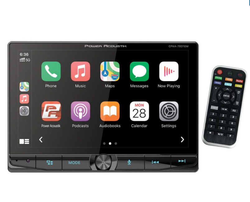 Power Acoustik CPAA-70D10M | 10.6″ Floating Double Din Touchscreen Car Head Unit