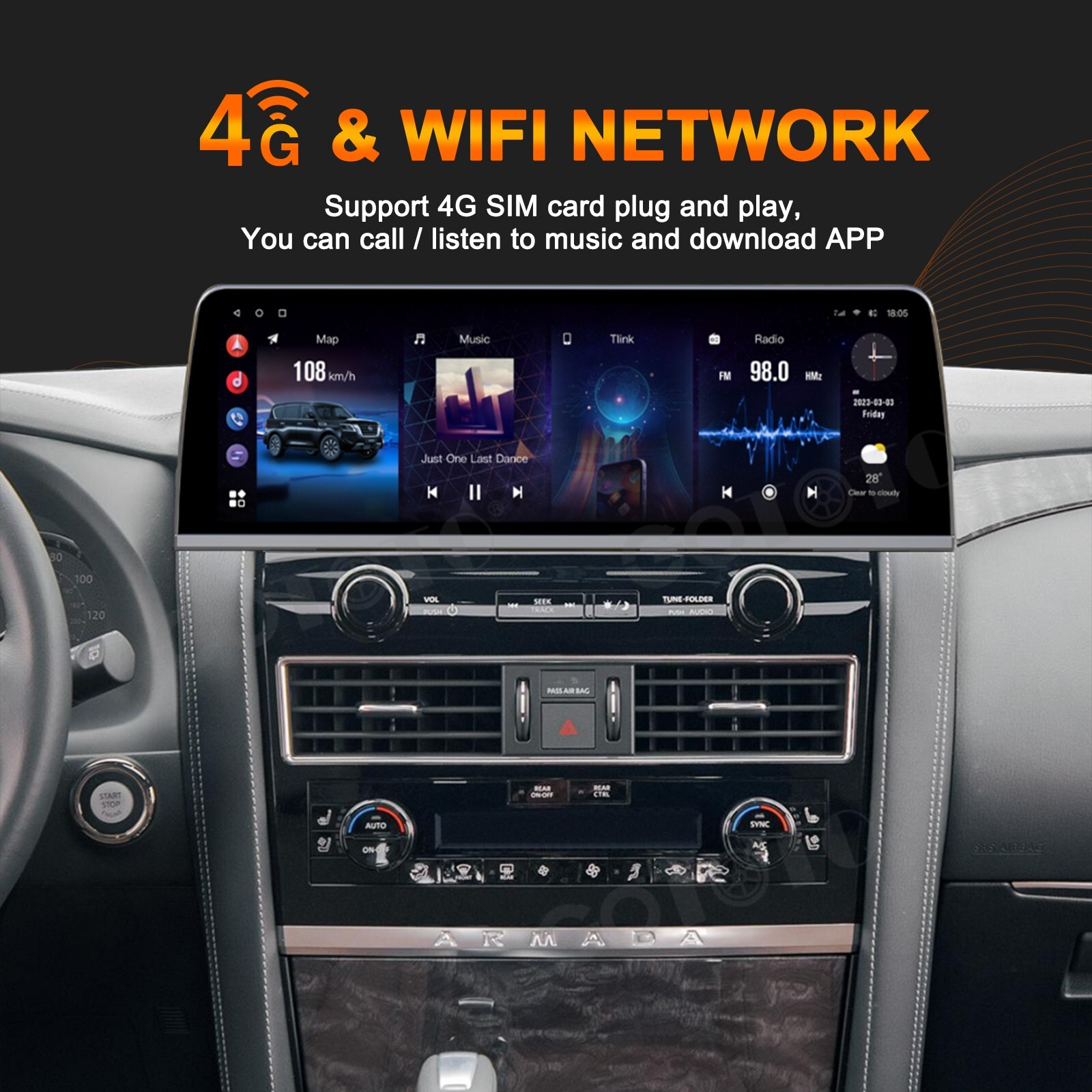 Android Car Radio for Nissan Armada Patrol Royale SL Y62 QX80 QX56 2010-2020