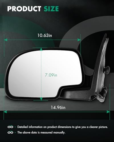 Driver Left Side Mirror for 1999-2006 For Chevy Silverado Suburban Tahoe For
