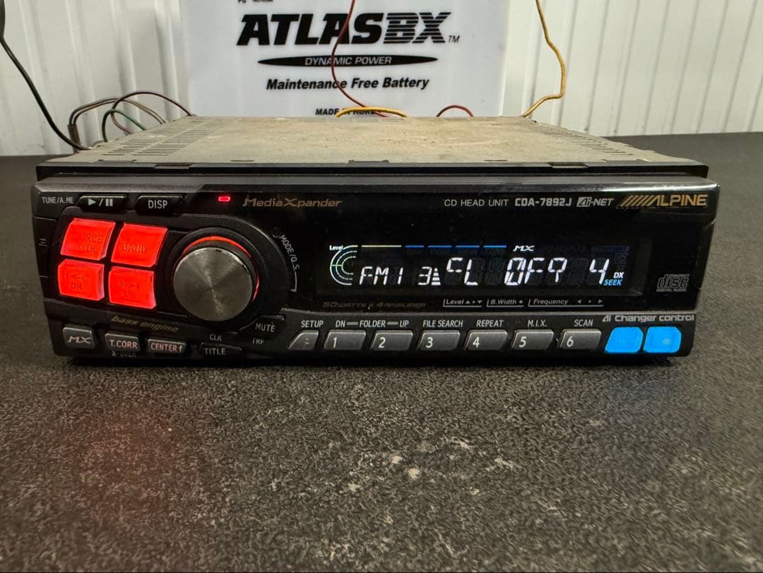 Alpine CDA-7892J 1DIN Car Audio CD Head Unit 50W x 4 V-Drive Bass Engine Japan