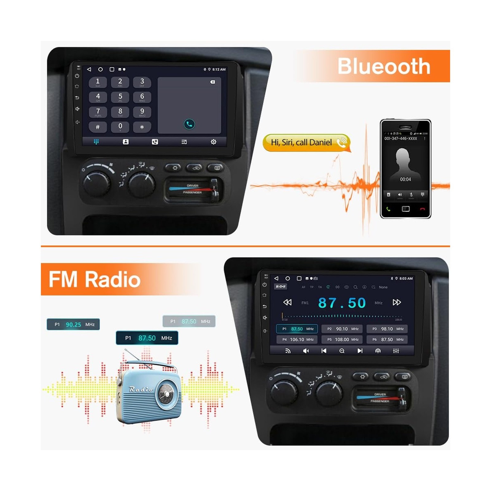 2+64GB Car Radio Stereo for Dodge RAM 2002-2005 Android 13 with Wireless CarP…