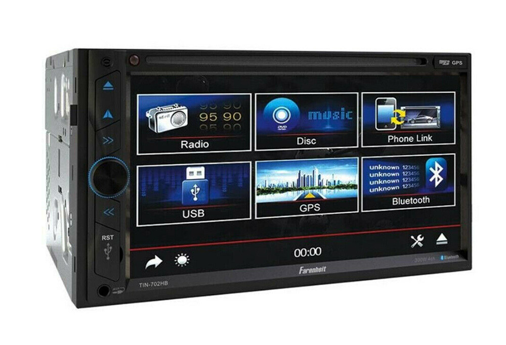 Farenheit TIN-702HB 2 DIN Bluetooth 6.2″ LCD Stereo Receiver /Blue Tooth