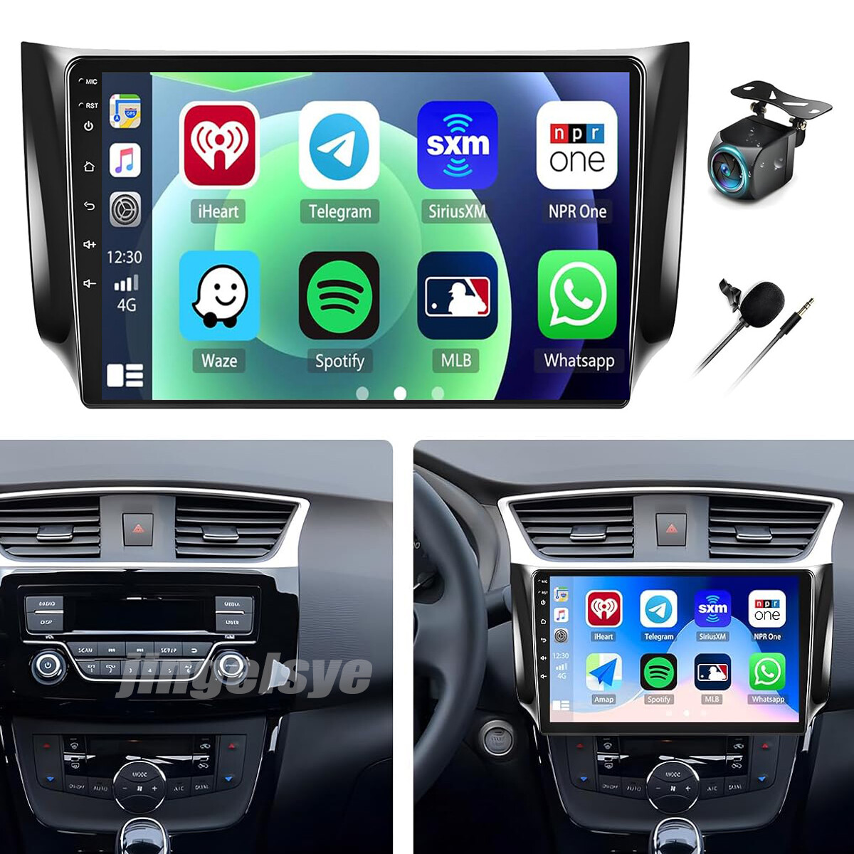 64G CARPLAY FOR NISSAN SENTRA SYLPHY 2013-2019 CAR STEREO RADIO auto 1280*800 FM