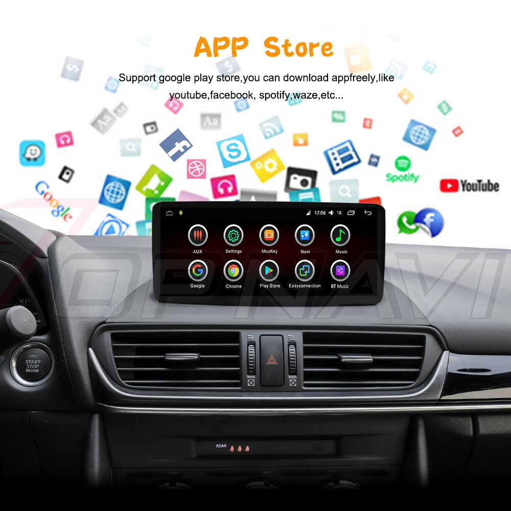 10.25Inch Androind 10.0 Car GPS Navi for Mazda 3 2014-2019 Stereo Radio 4G WIFI