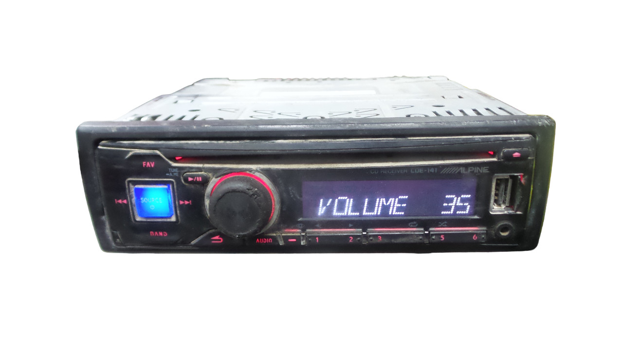 ALPINE CDE-141 DIN CD USB car stereo – Free Shipping