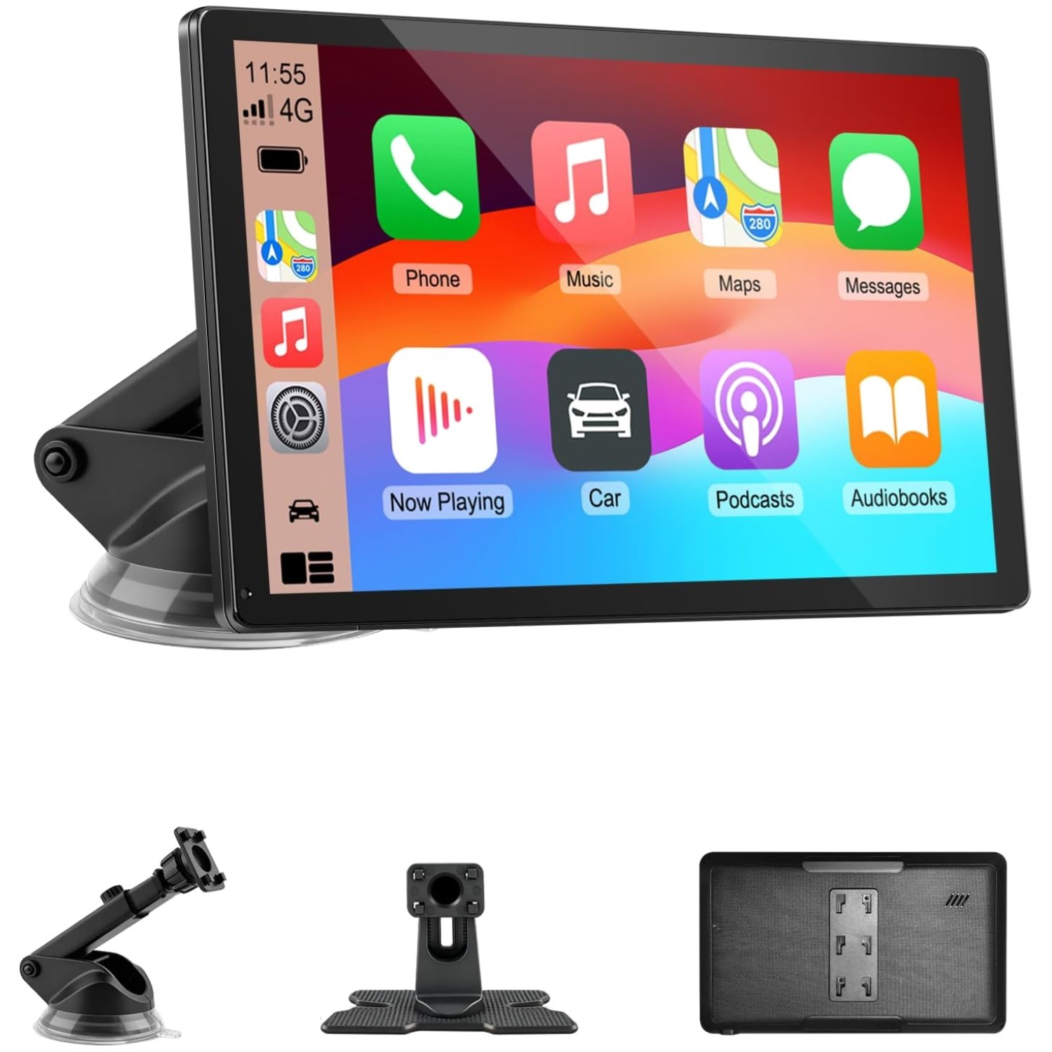 Portable 9” HD CarPlay & Android Auto Screen – Hands-Free Convenience on the Go