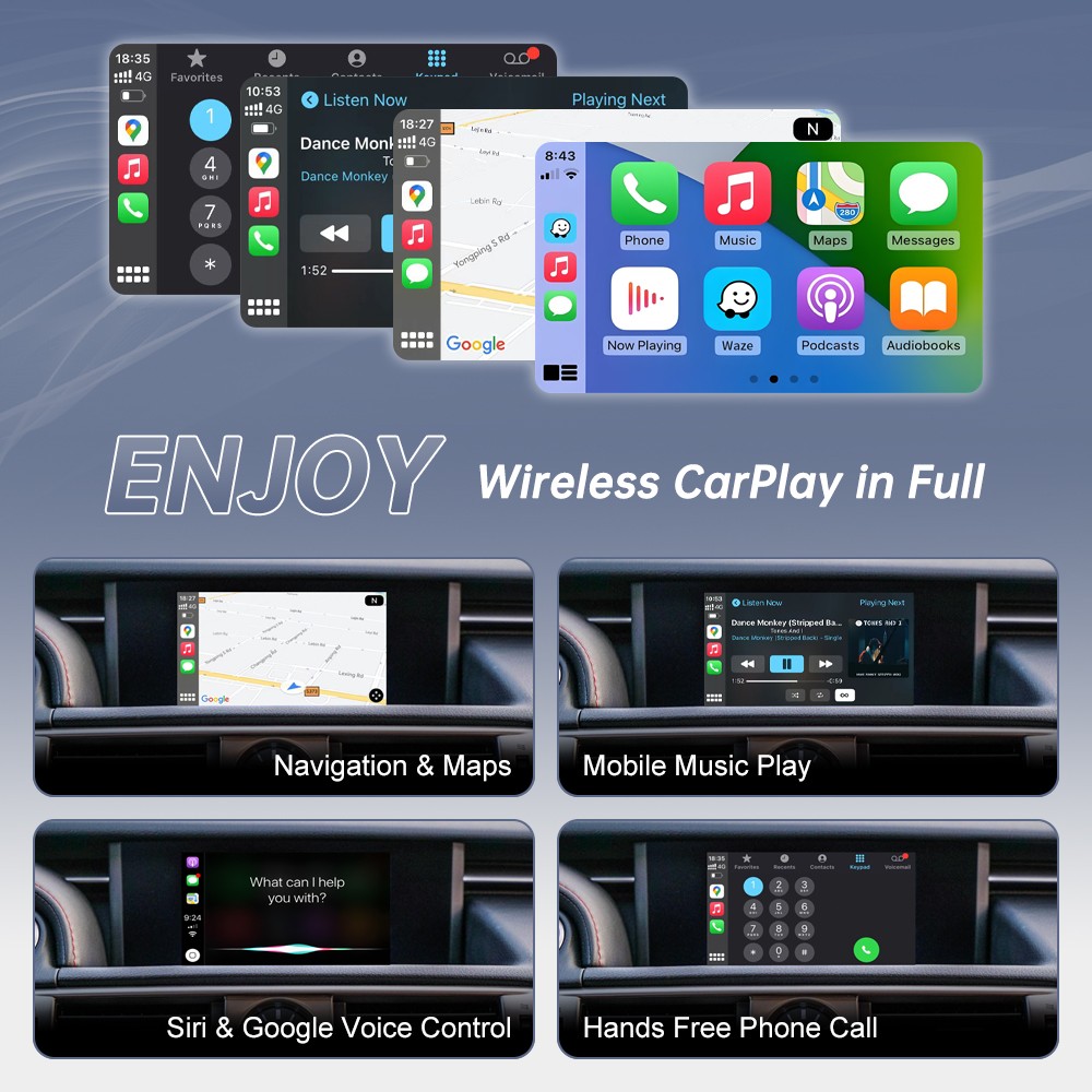 Wireless Carplay Android Auto Module For Lexus IS 2014-2020 Mirror Link AirPlay