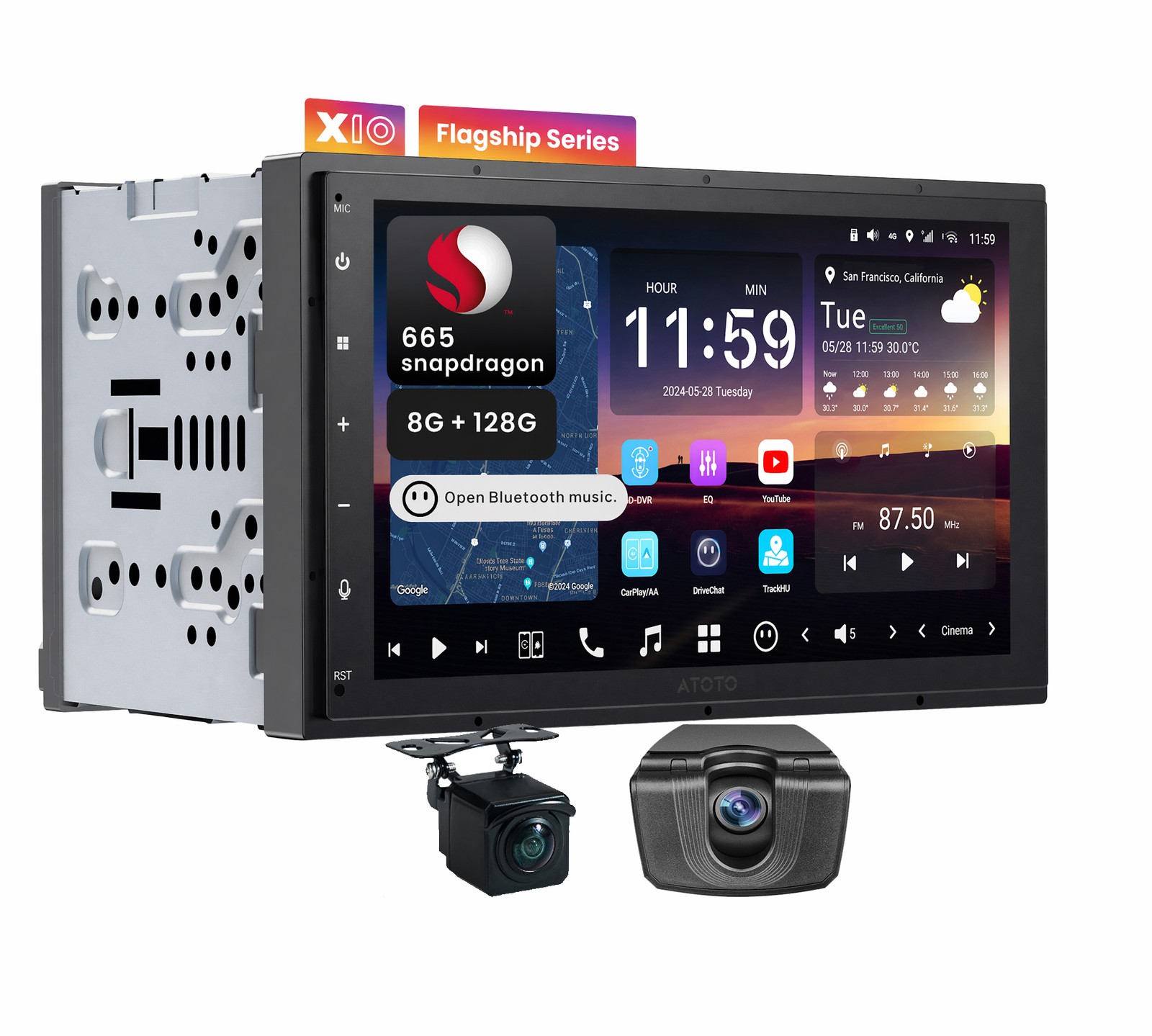 ATOTO 7” Double 2Din X10 Android 8G+128G Car Stereo Carplay AI Vision Dual Cam