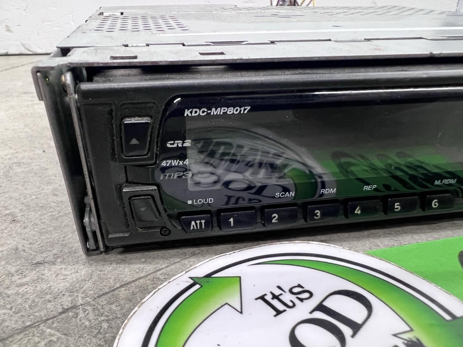 MASK Kenwood KDC-MP8017 Old School CD Car Stereo Black Panel ~Untested~