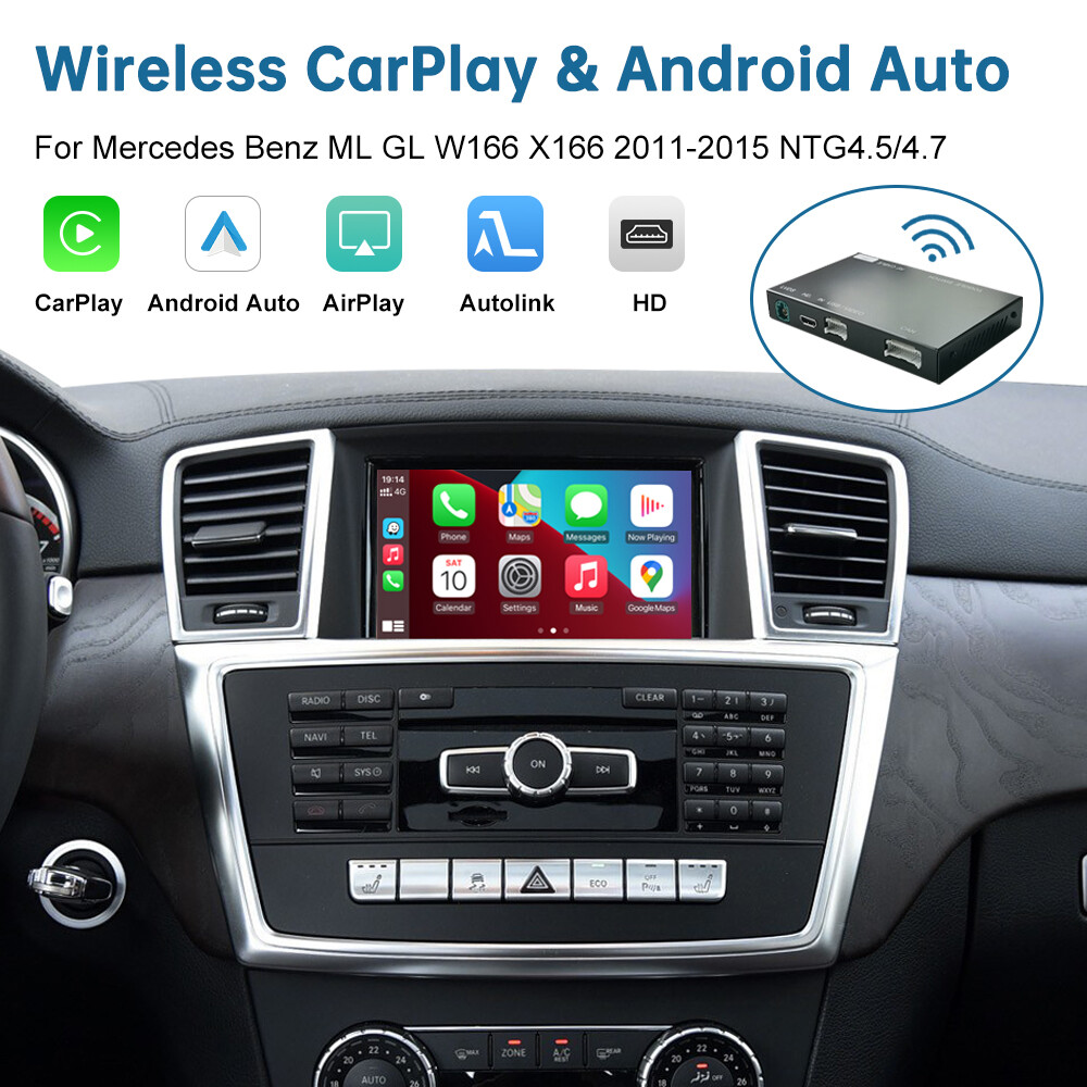 For Mercedes Benz ML350 W166 GL450 X166 Wireless CarPlay Android Auto Interface