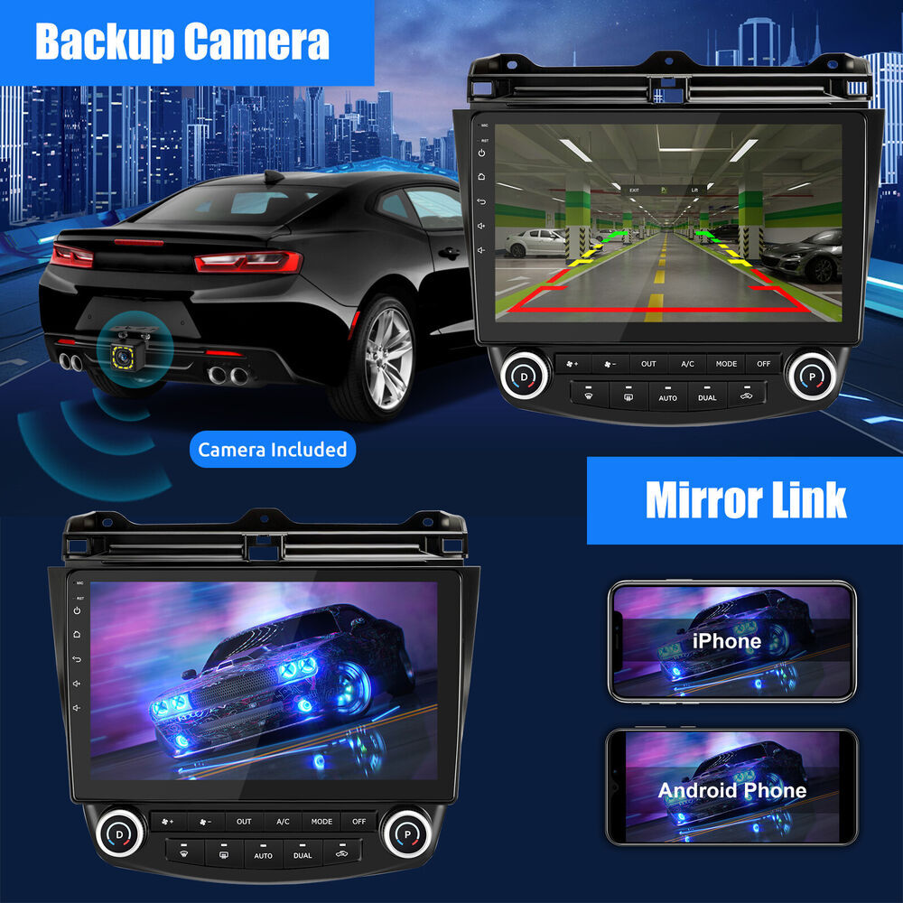 For Honda Accord 2003-2007 Apple CarPlay Android 12 Car Stereo Radio GPS WIFI FM