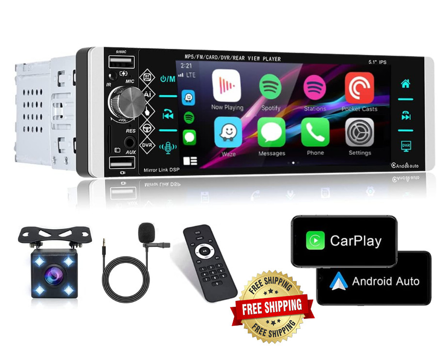 Estereo De Pantalla con Bluetooth Para Coche Carro Auto MP5 Player RCA/AUX/USB/T