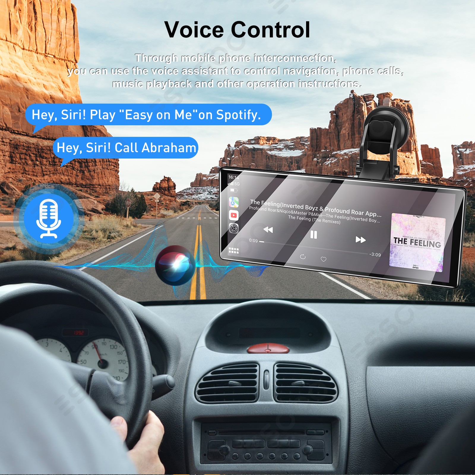 11.3″ Inch Car Portable IPS Touch Screen Apple CarPlay Tablet Android Auto Radio