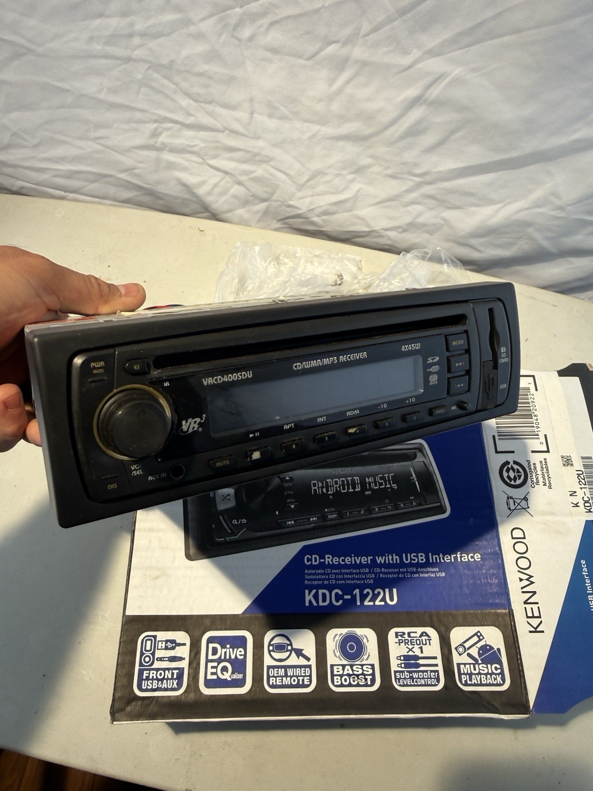 Virtual Reality VRCD400-SDU CD Player/USB In Dash Receiver. New Old Stock.