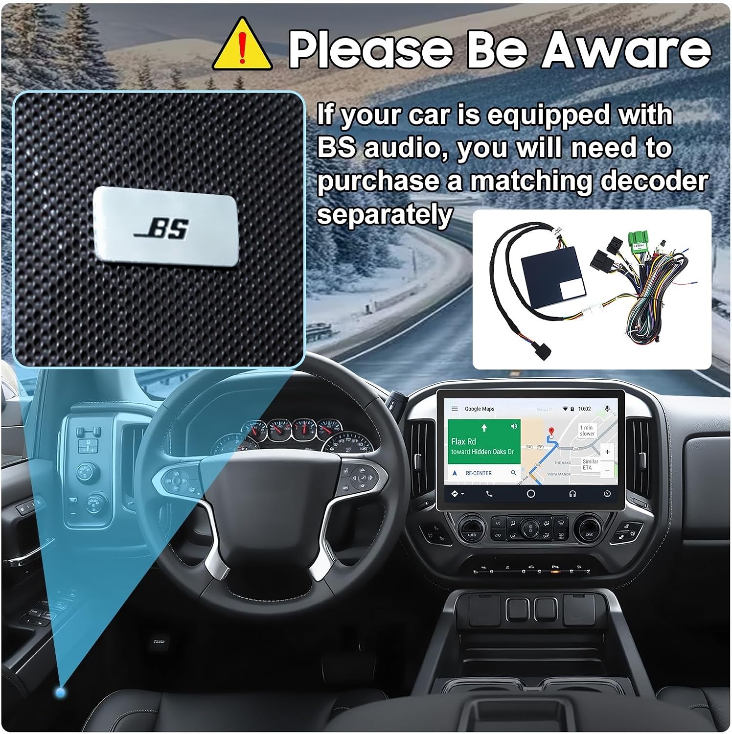13.1′ Car Stereo Radio Upgrade for 14-18 Chevy Silverado and GMC Sierra 2+32GB
