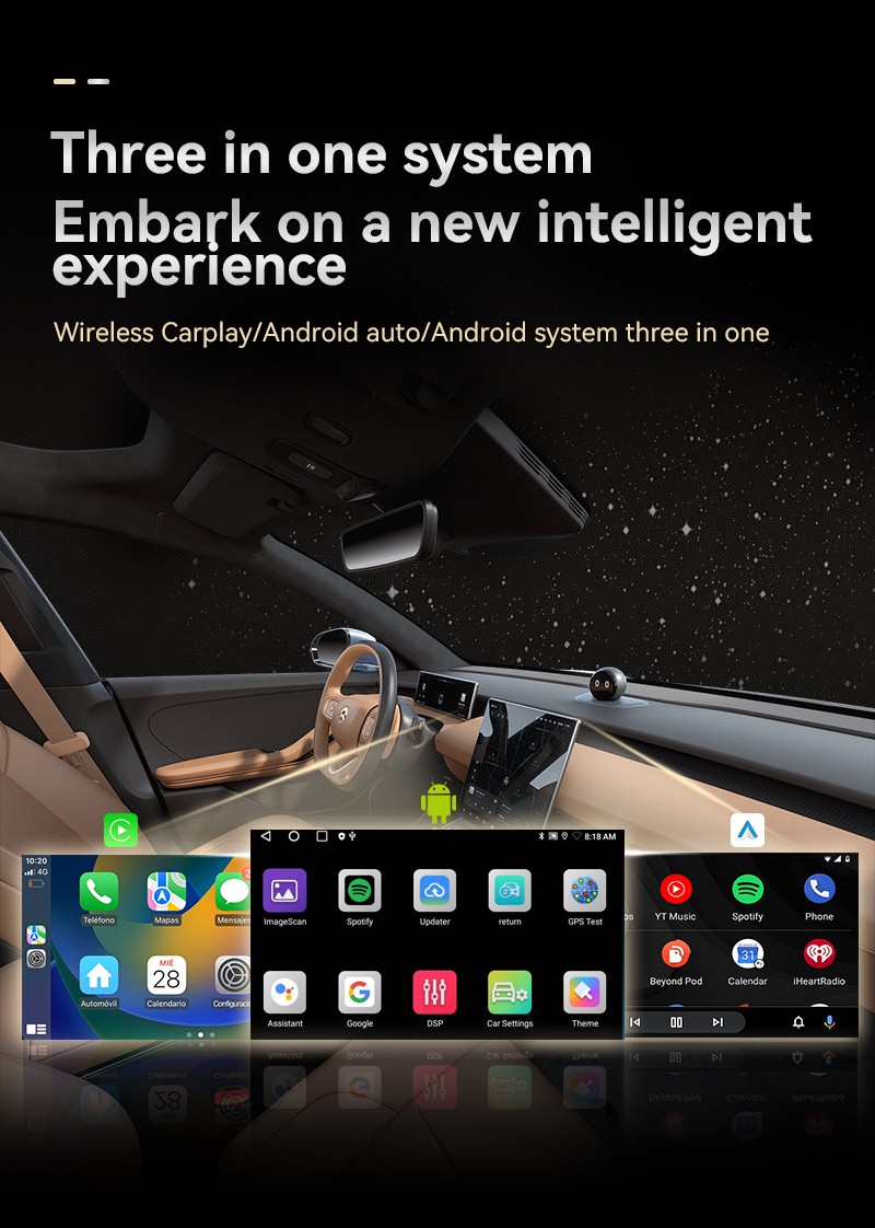 Wireless Carplay WIFI AI box Android 13 Auto Adapter Converter w/Netflix YouTube