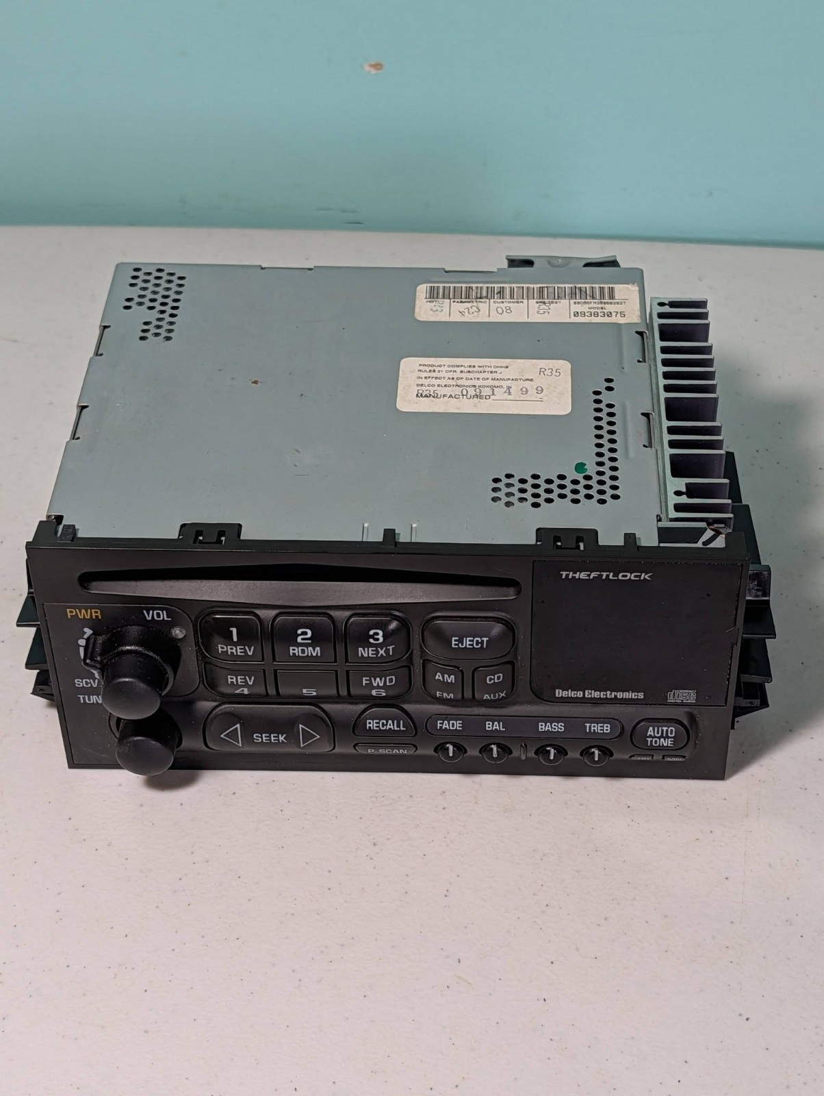 AC Delco Electronics CD Player Car Radio Am/Fm In Dash Unit Untested