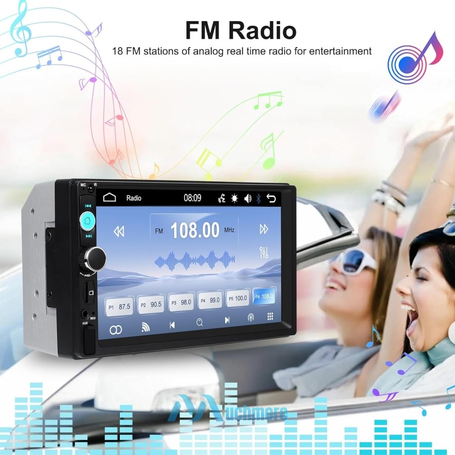 2 Din 7″ Car Stereo Radio FM Bluetooth MP5 Car Player USB Touch Screen+Rear Cam