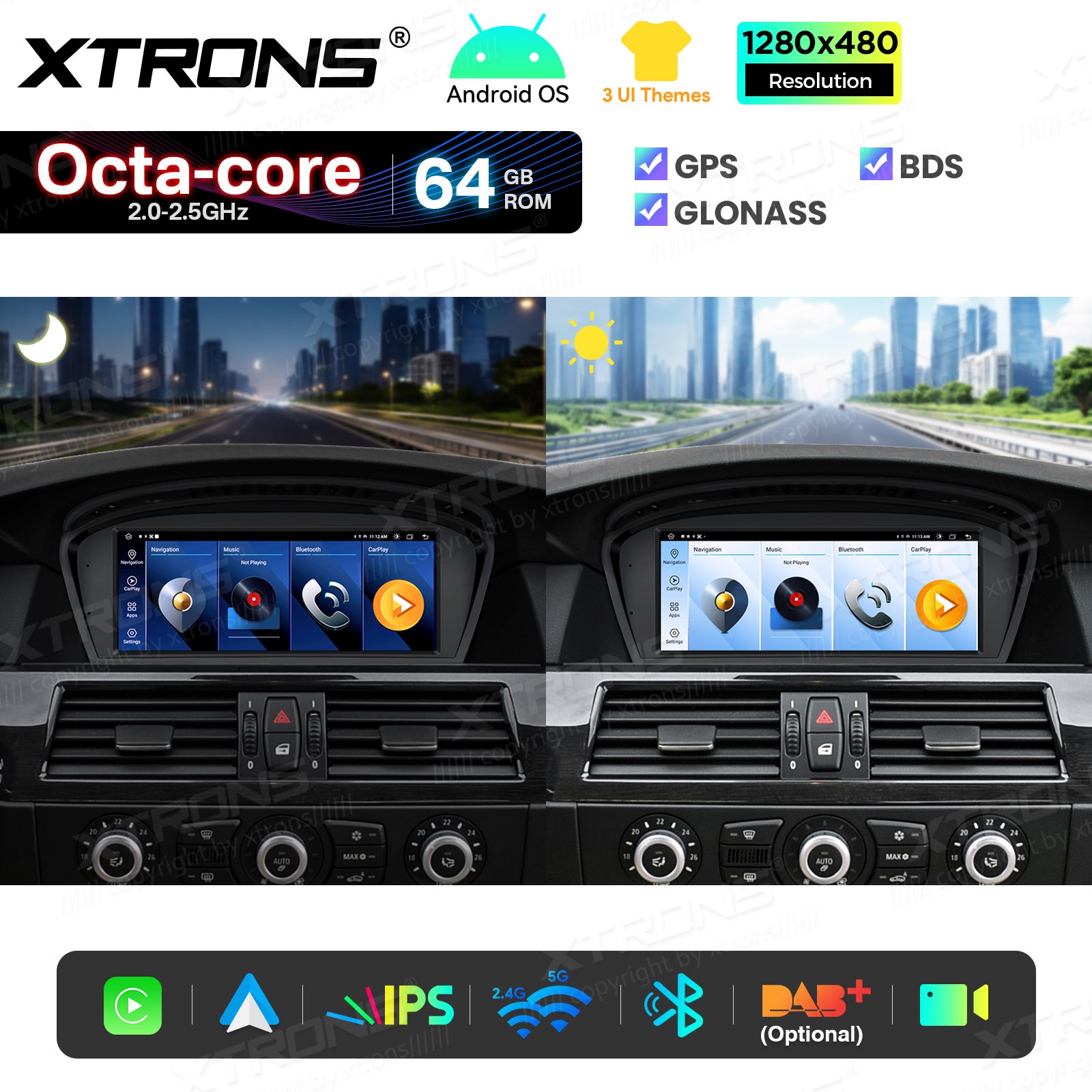 8.8″ Screen Upgrade for BMW 3 5 Series E60 Android 8-Core 64G CarPlay Retrofit