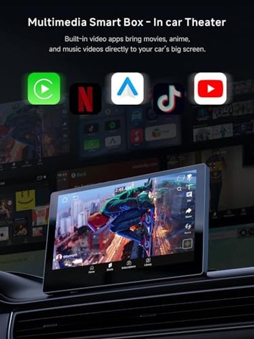 Glossy Black CarPlay & Android Auto Adapter – Wireless CarPlay & Android Auto