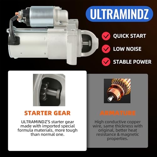 Starter for Chevy 4.8L 5.3L 2001-2003 Tahoe Silverado Suburban Avalanche 1500