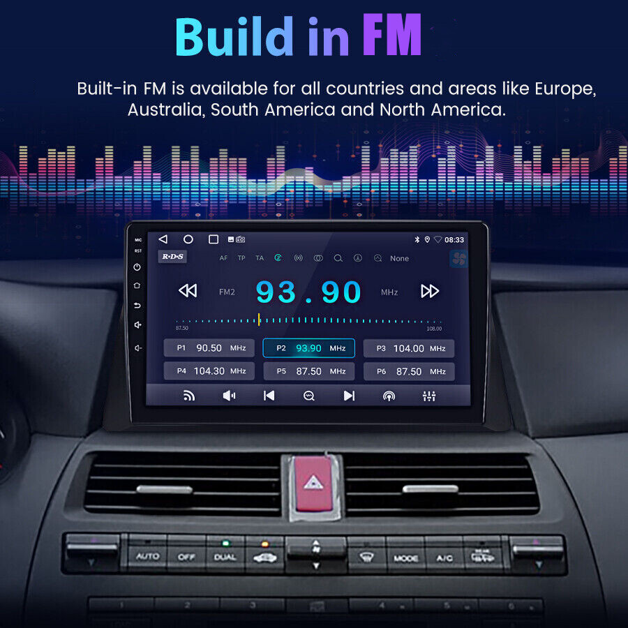 For HONDA ACCORD 2008-2012 Android Carplay Stereo GPS Radio with Bakcup Cam