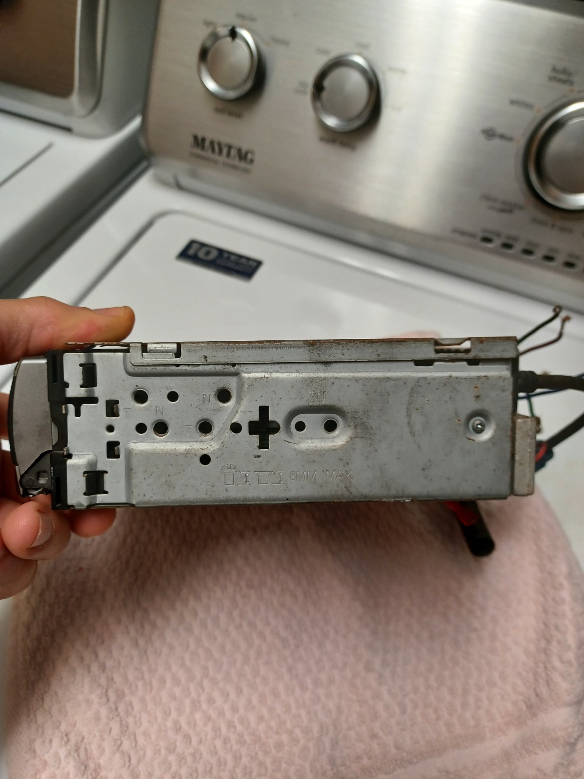 Alpine CDE 9852 CD Player In Dash Receiver Radio Untested For Parts Repair