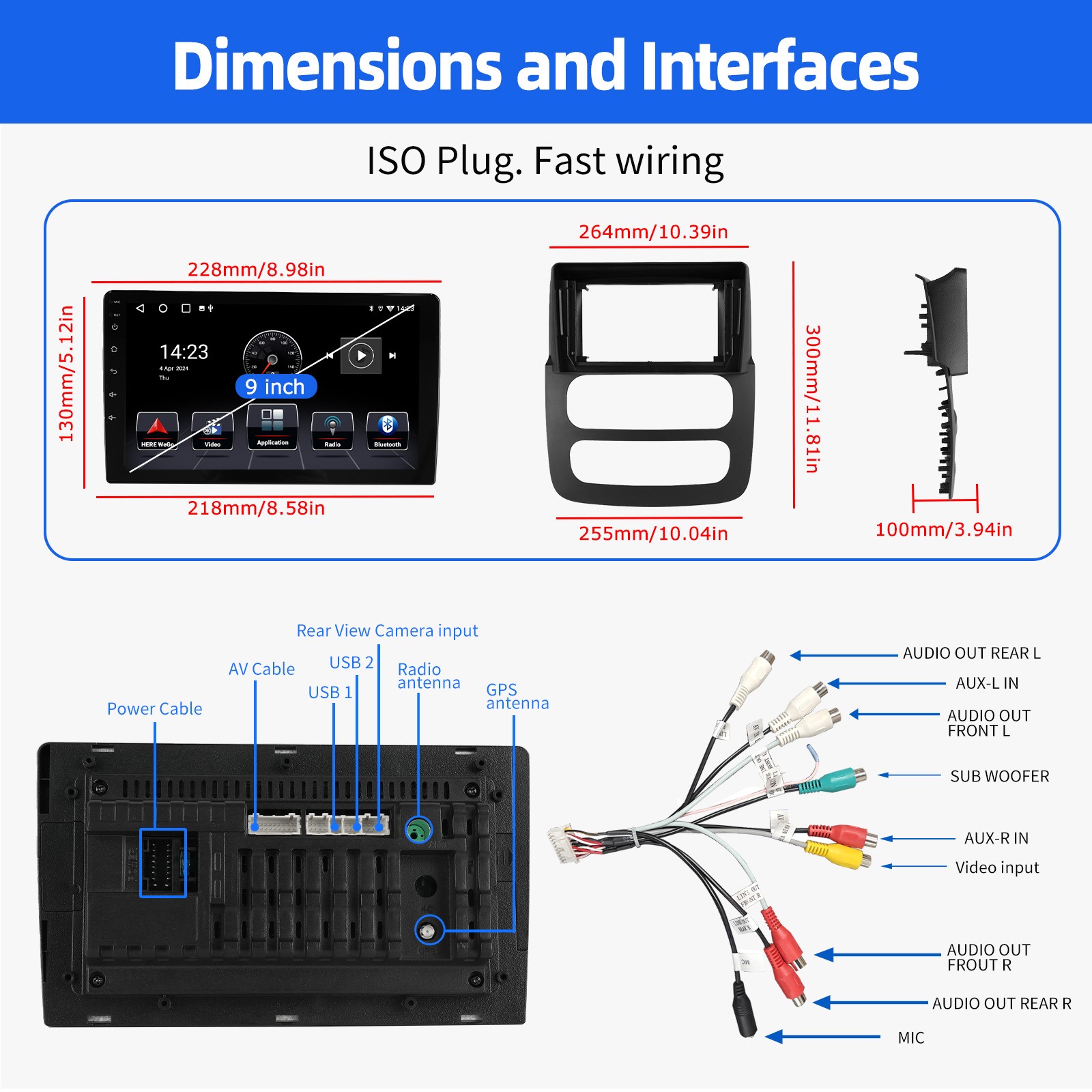 2+32G Car Stereo Radio Android 14 Carplay For 2002-2005 Dodge Ram 1500 2500 +DVR