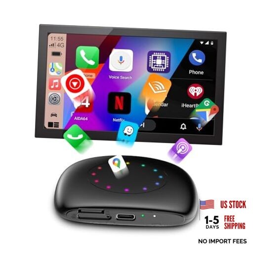 Car Video Box Android 13.0 for Wireless CarPlay Adapter/Android Auto, 8G+128G