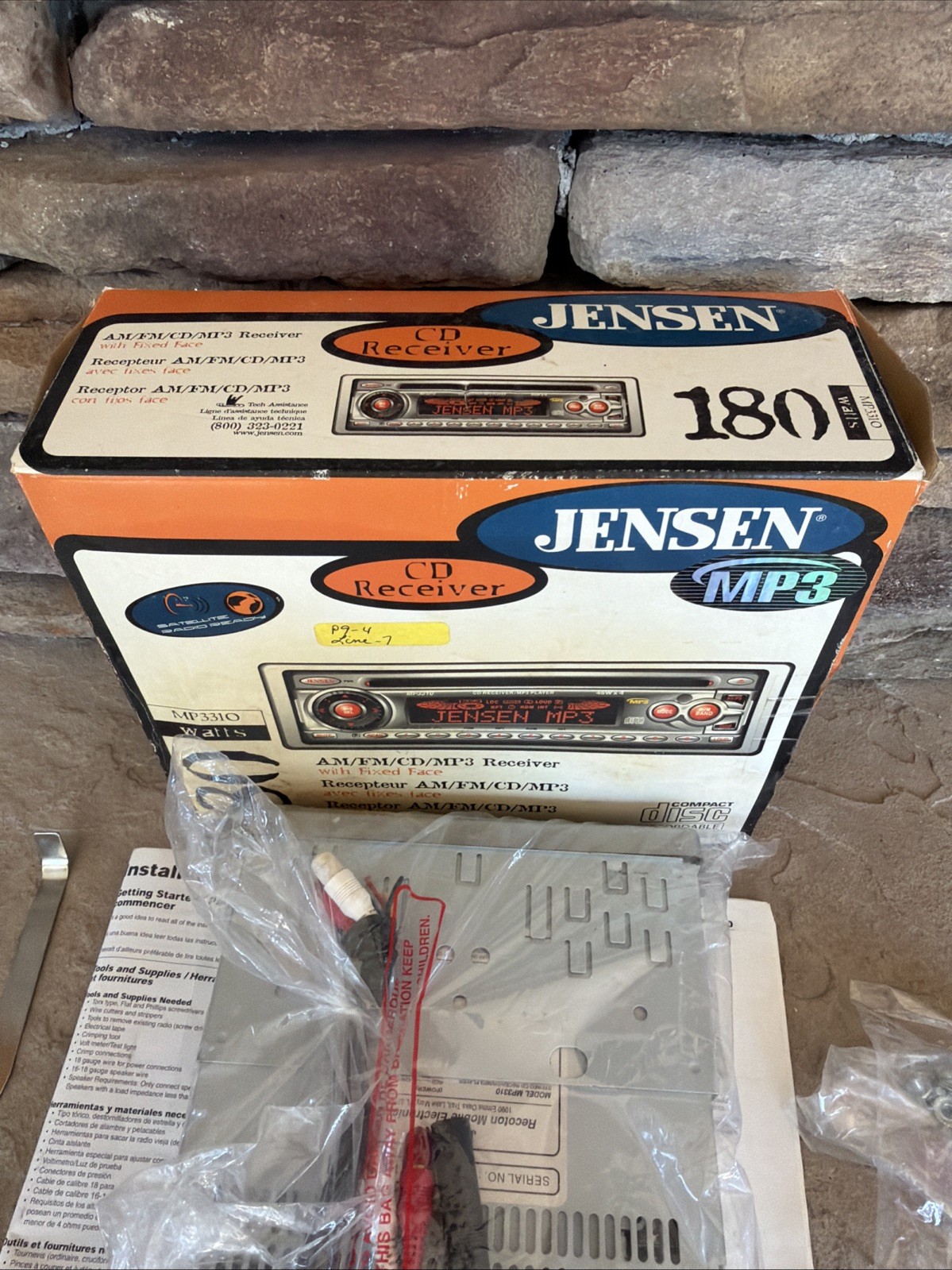 90s Y2K Jensen MP3310 CD MP3 Receiver w/ AUX Car Stereo Open Box