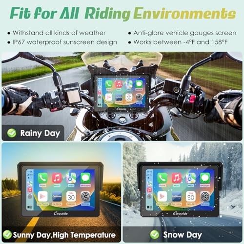 W502 Motorcycle GPS Wireless Portable Carplay/Android Auto Carpuride w502
