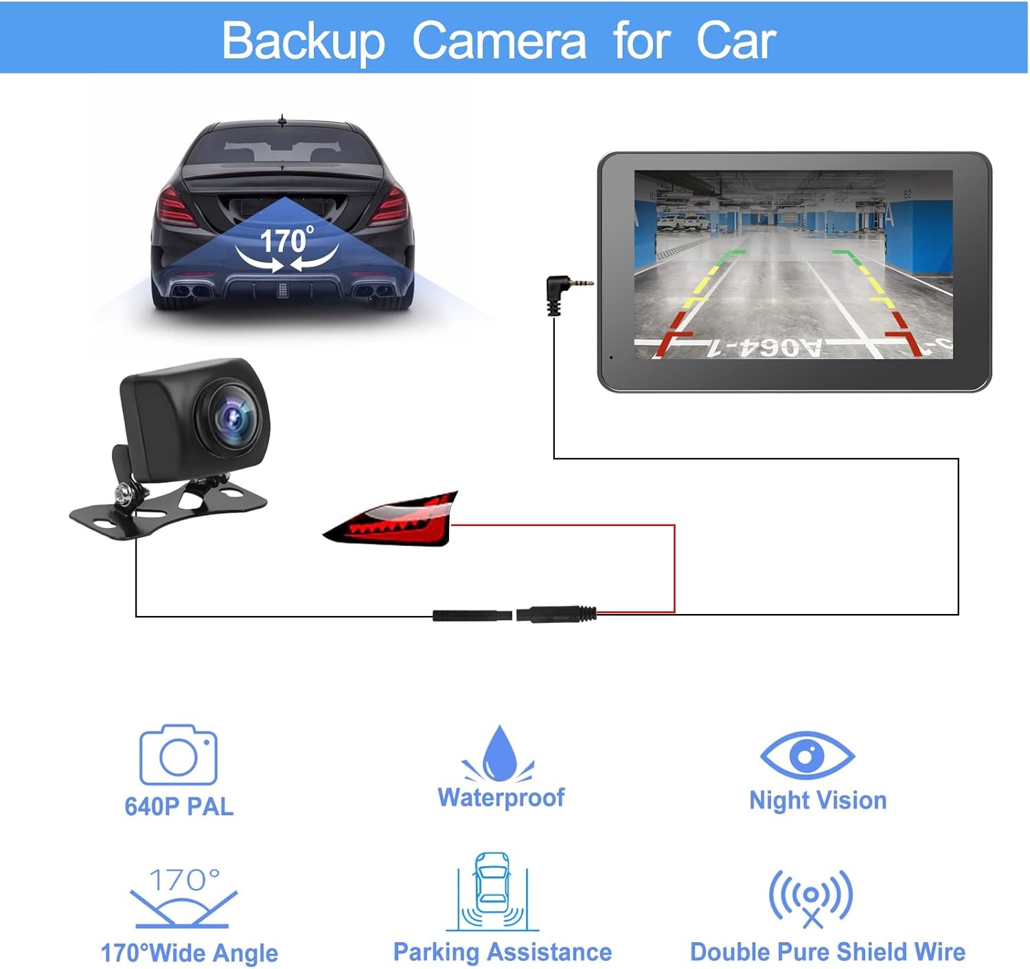 7″ HD Portable Carplay Wireless Touch Screen Double Din Car Stereo…