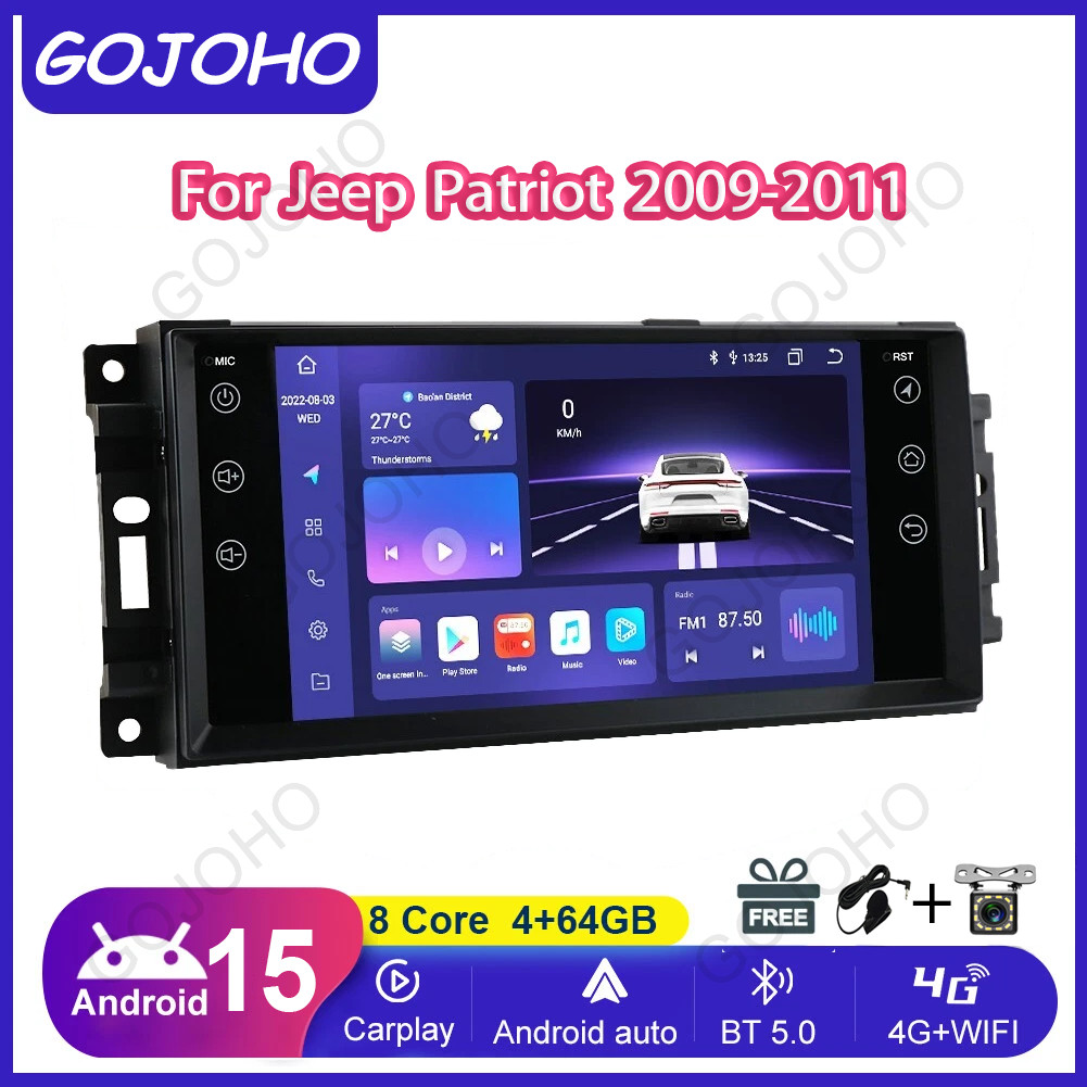 7″For Jeep Patriot 2009-2011 Car Radio Stereo Carplay GPS Navi Screen Android15