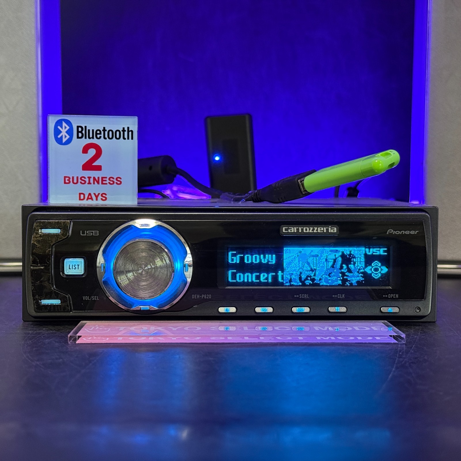 Pioneer Carrozzeria DEH-P620 1DIN Car Audio CD USB AUX Added Bluetooth In Stock