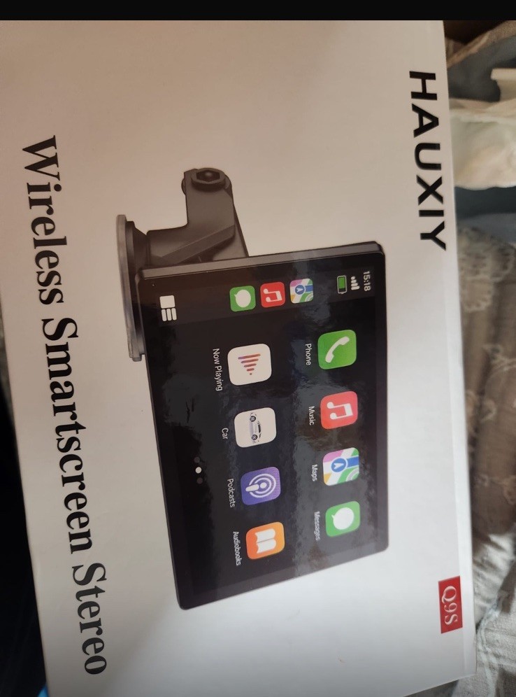 Wireless Carplay Touchscreen 4K Dash Cam, 9″ Portable Apple Carplay Android Auto