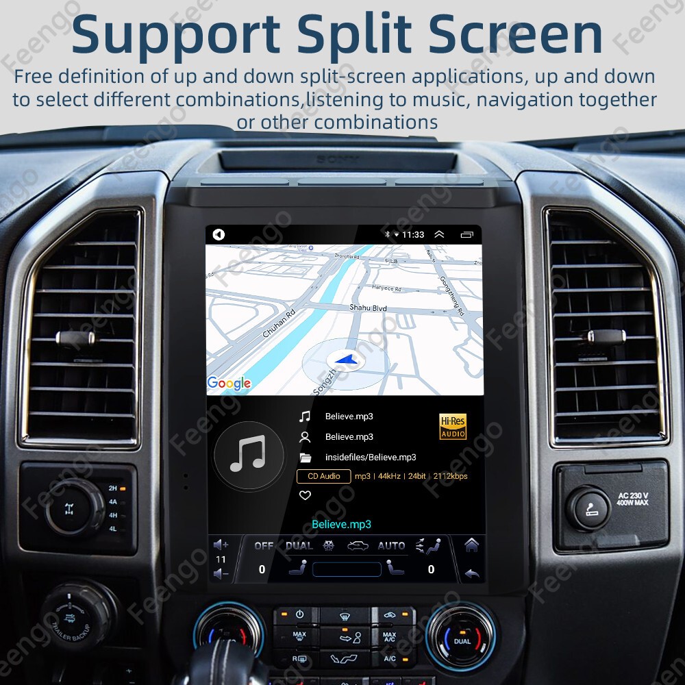 12.1″ Tesla Style Car Radio GPS Navigation CarPlay For Ford F150 2016-2021 32GB