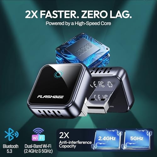 2026 [2-in-1] Latest Wireless CarPlay & Android Auto Adapter, Converts Wired