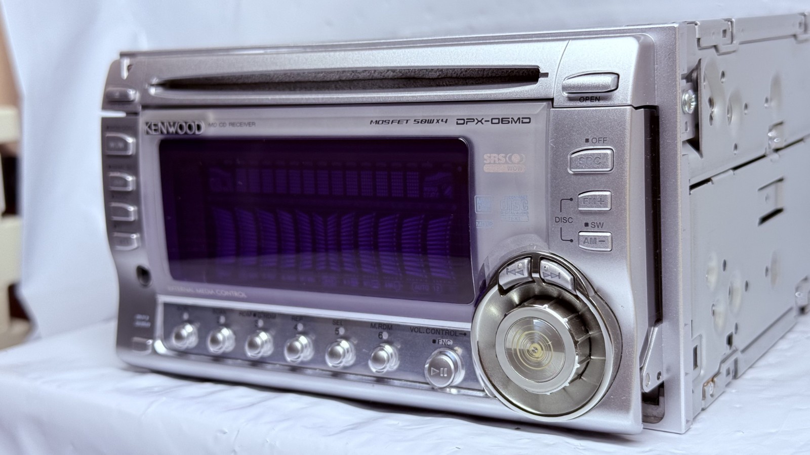 KENWOOD DPX-06MD 2DIN CD MD Player JDM w/ Bluetooth Unit Tested Japan Retro