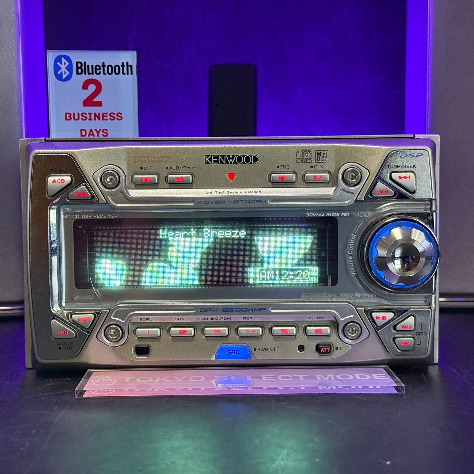 Kenwood DPX-8200WMP 2DIN Car Audio CD MD Player Added Bluetooth JDM DSP In Stock