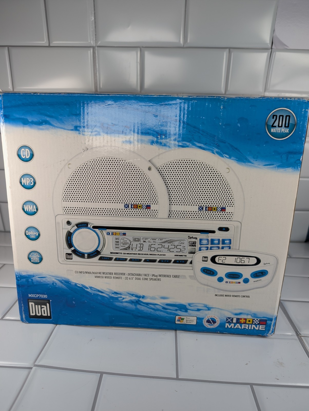 Dual Marine Receiver 200 Watt With Speakers New In Box