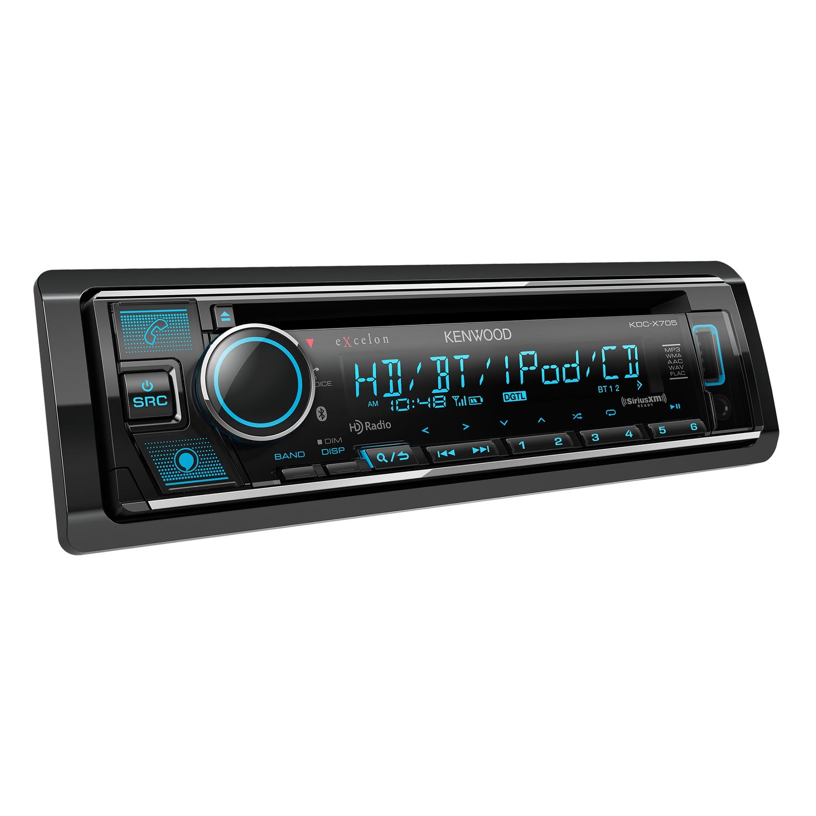 Kenwood eXcelon KDC-X705 Bluetooth HD Radio Receiver w/ Sirius XM SXV300v1