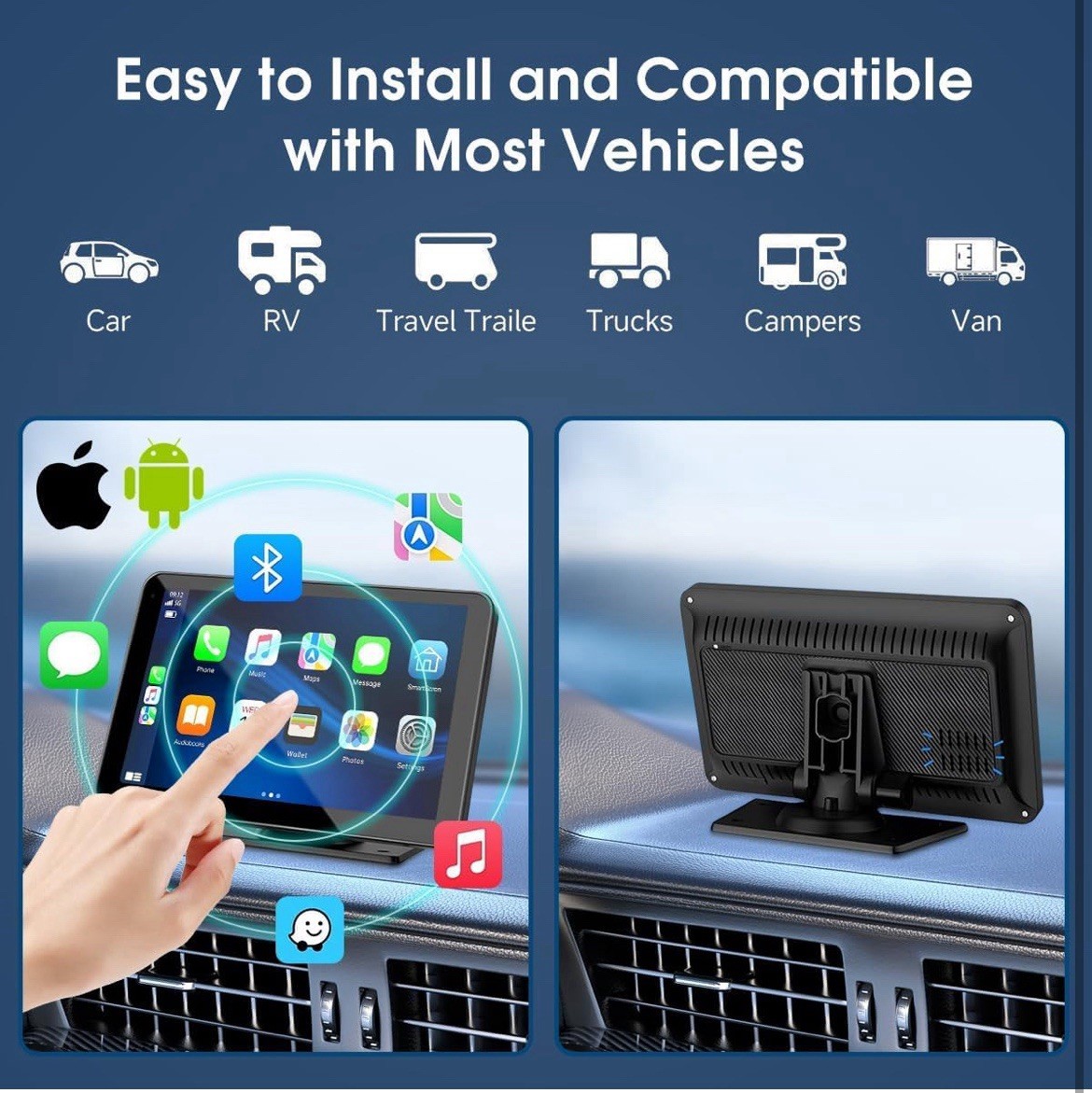 2025 Enhanced Carplay Screen for Car – 7″ HD Portable Carplay & Android Auto …