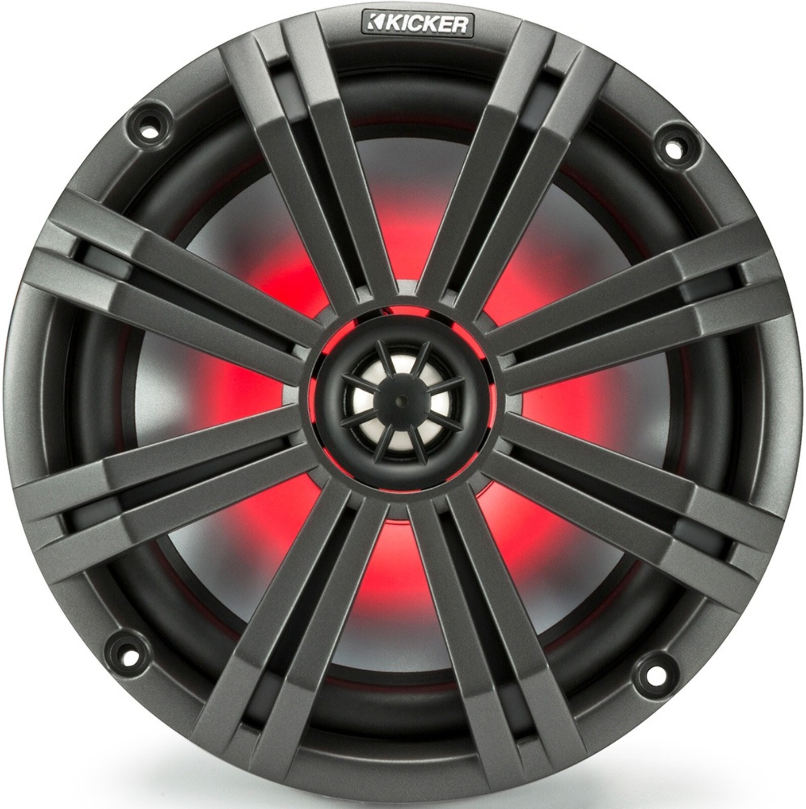 KICKER KMC4 DIGITAL MEDIA RECEIVER MARINE AUDIO PACKAGE+8″ LED SPEAKERS 2 PAIRS