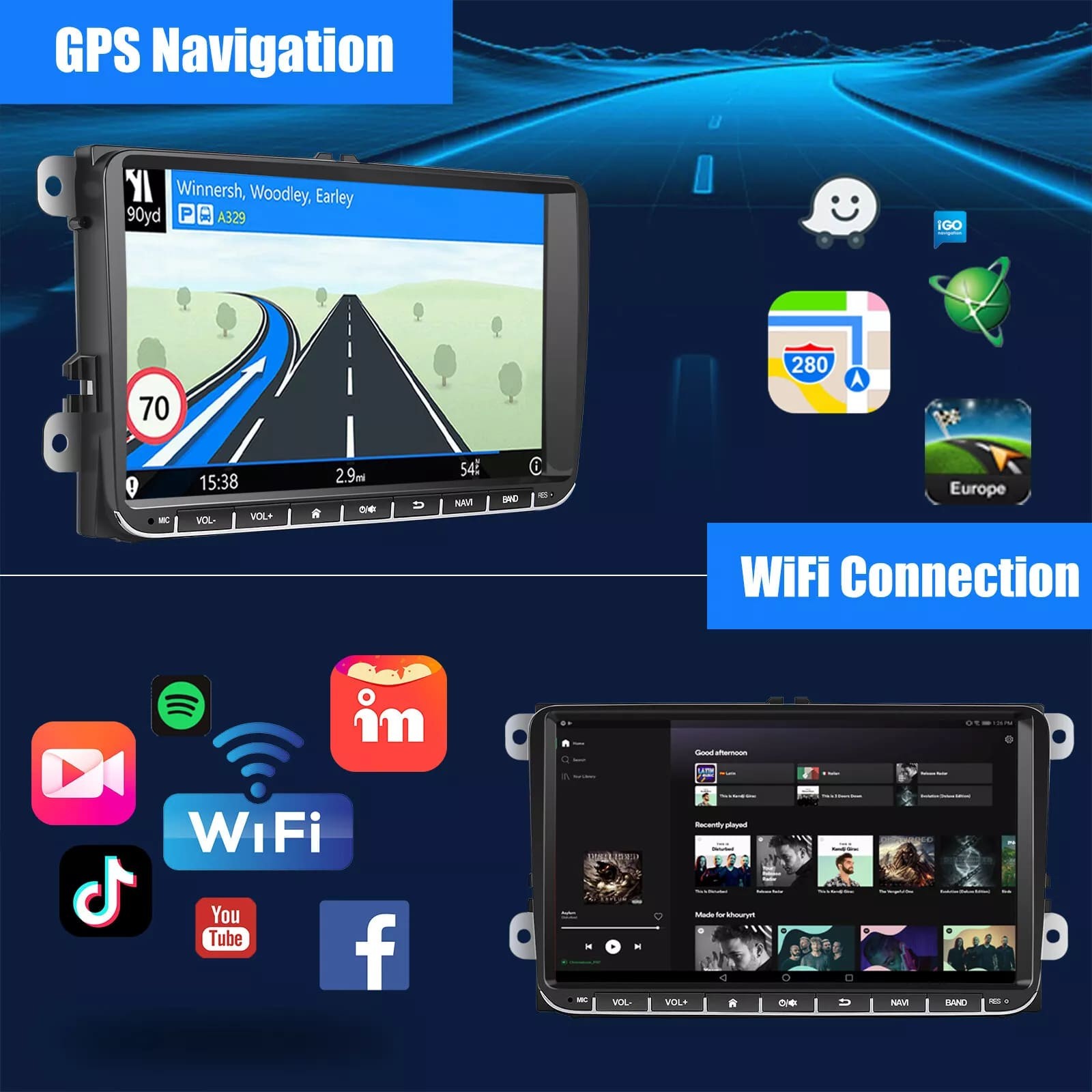 Android 13 For VW Volkswagen Jetta Passat Car Stereo Radio Carplay GPS Navi 32GB