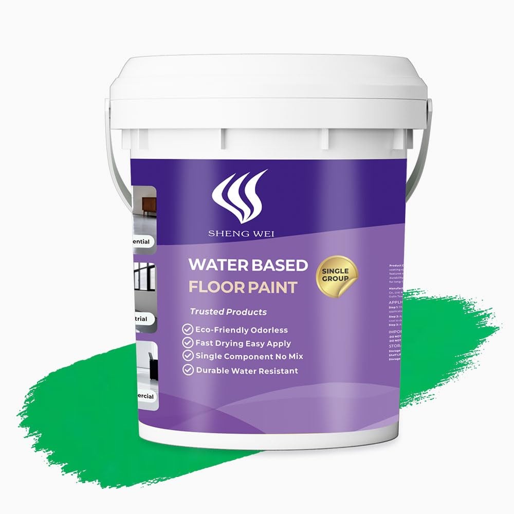 Green Floor Paint 3 Gallon Water-Based Concrete Sealer Matte Finish