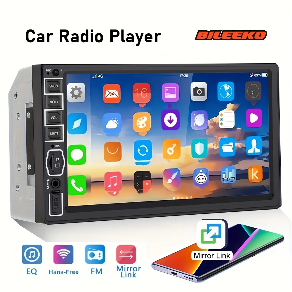 Car Radio Headunit MP5 Player Stereo Navigation Phone Touch Screen for 2 DIN