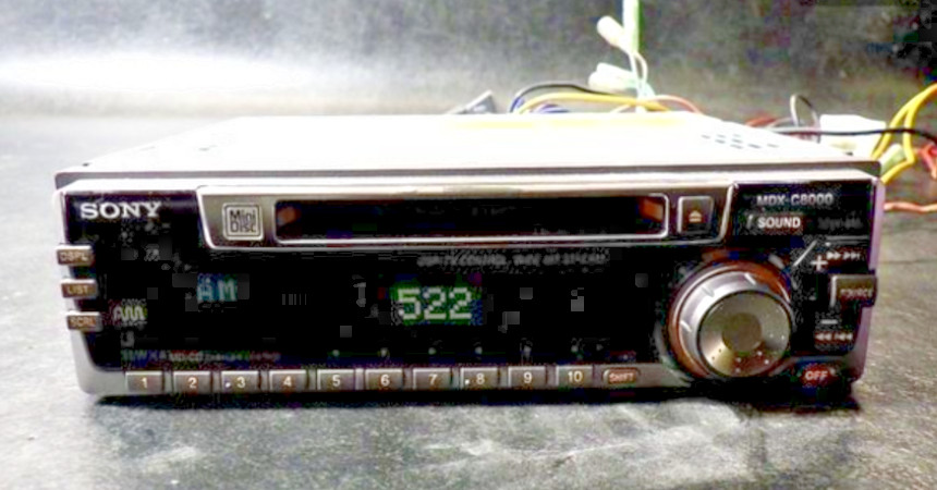 SONY MDX-C8000 1DIN MD Head Unit Car Audio Deck Tuner Wide Bit Stream Japan