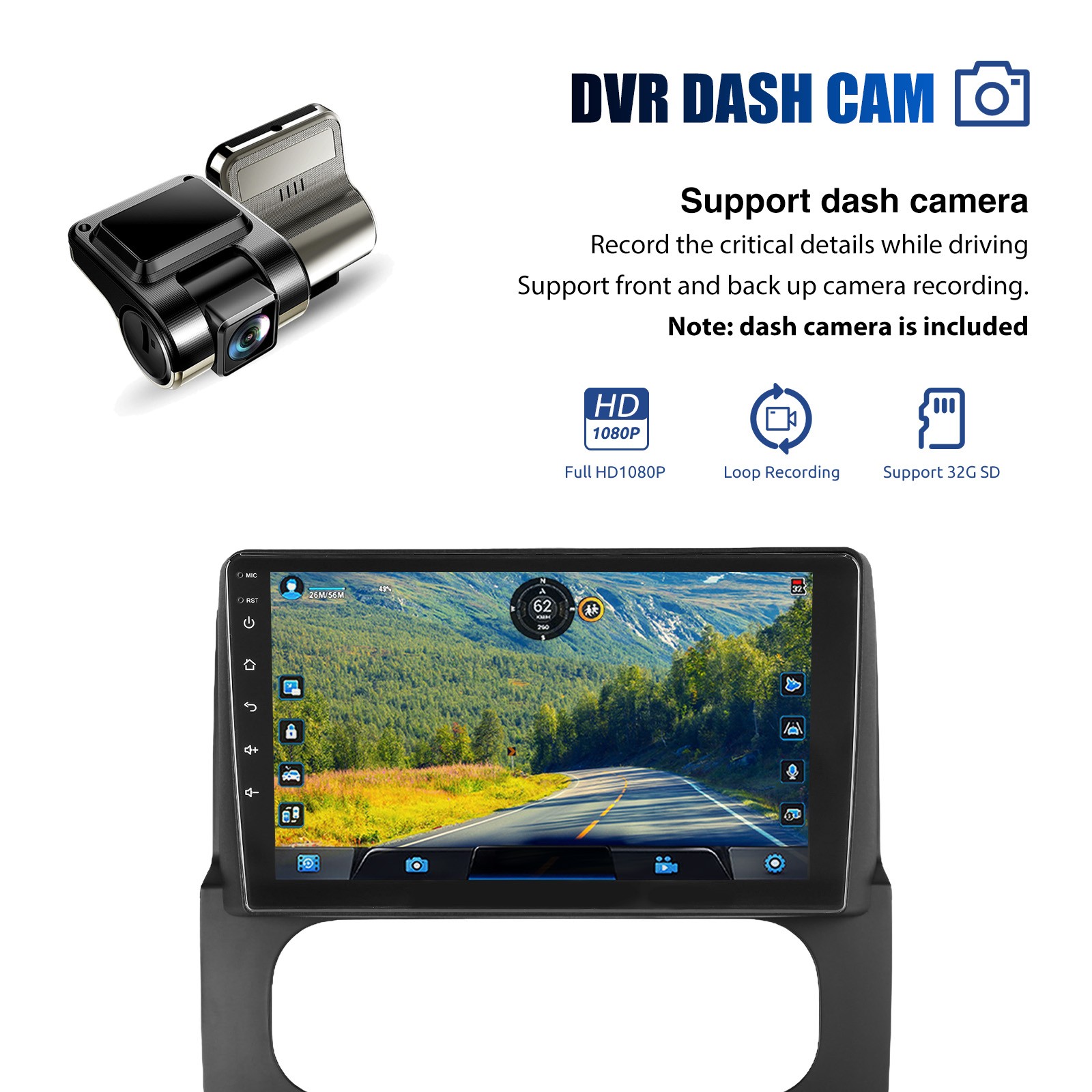 2+32G Car Stereo Radio Android 14 Carplay For 2002-2005 Dodge Ram 1500 2500 +DVR